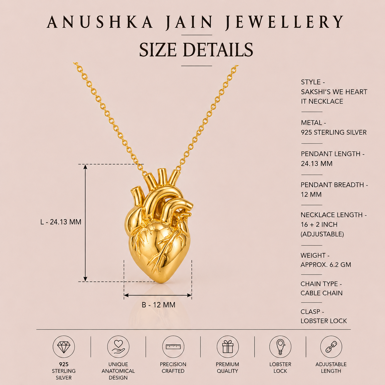 Sakshi's We Heart It Necklace