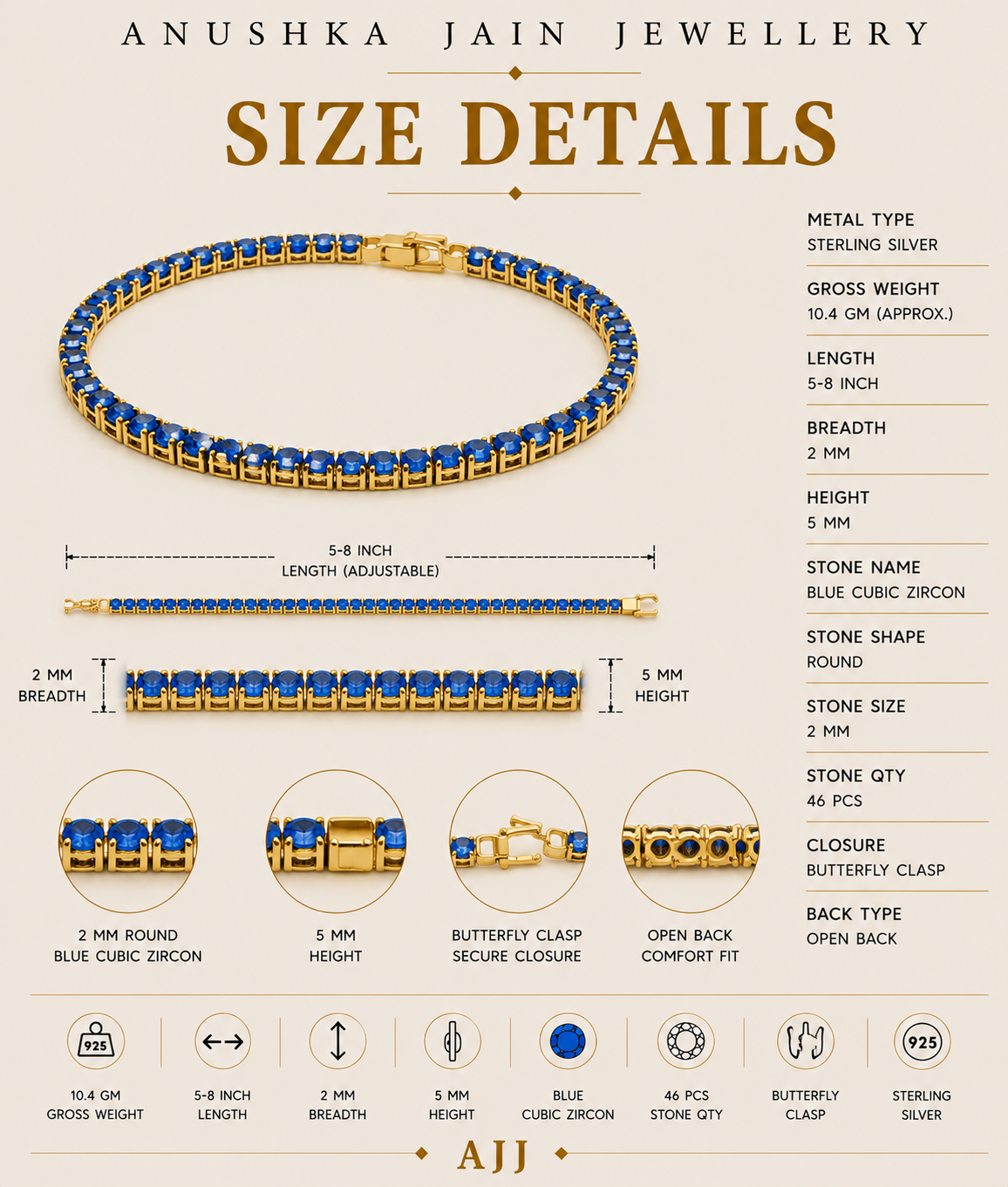 Sapphire Tennis Bracelet