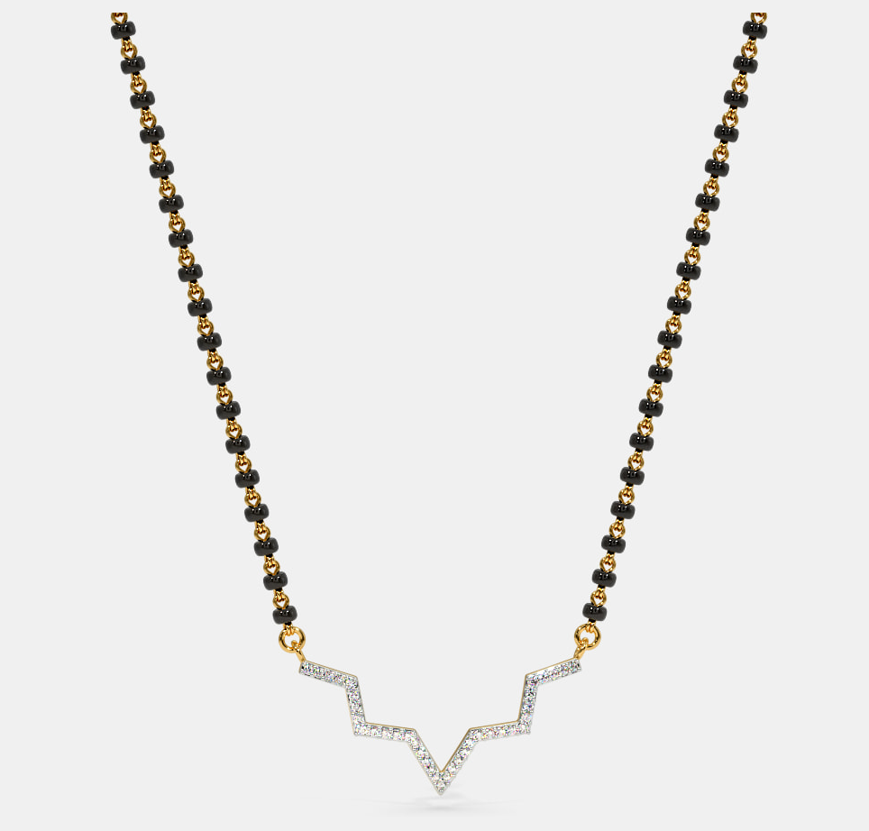 Minimal Diamond Mangalsutra