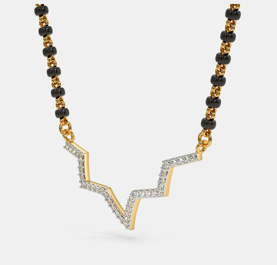 Minimal Diamond Mangalsutra