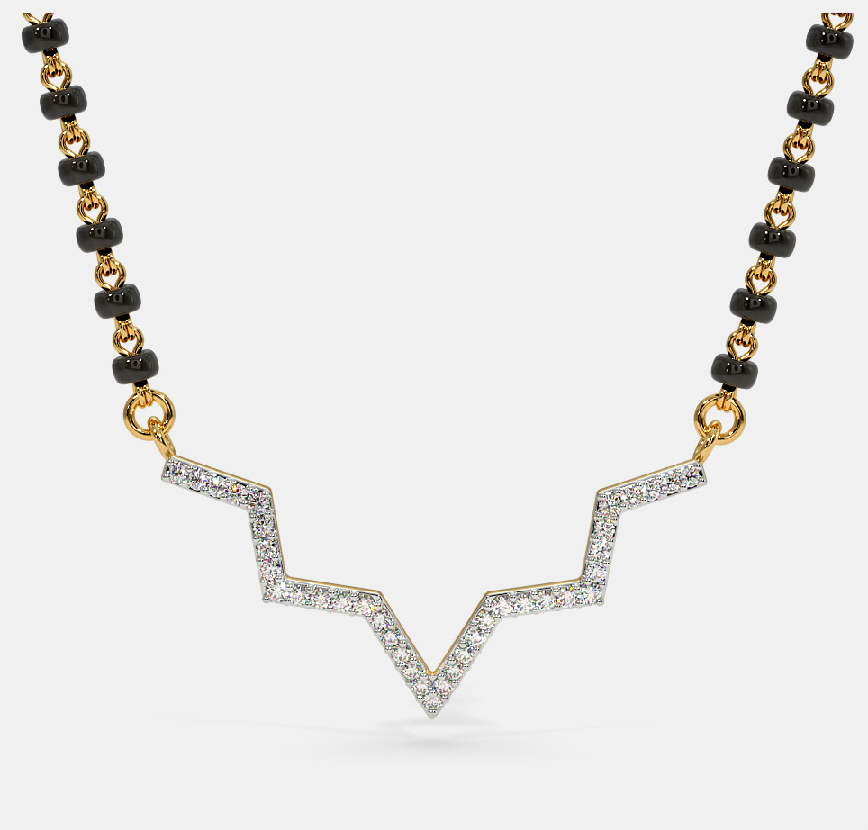 Minimal Diamond Mangalsutra