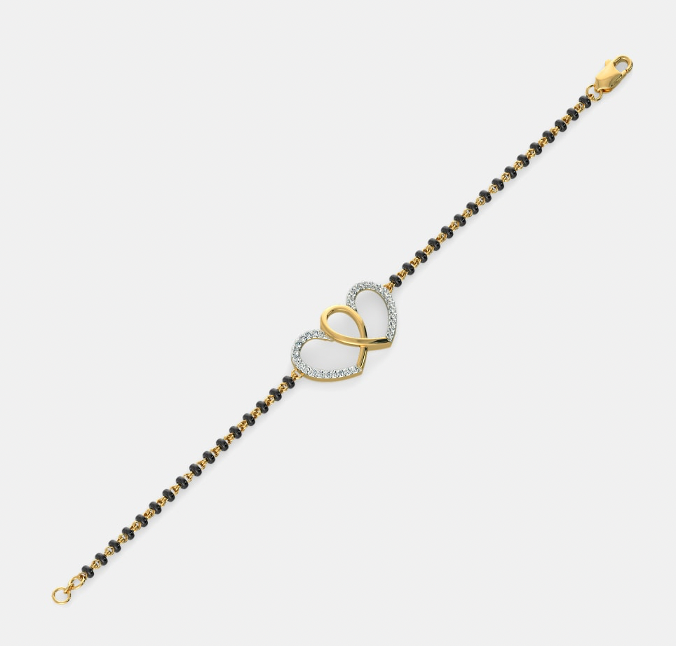 Double Heart Hand Mangalsutra