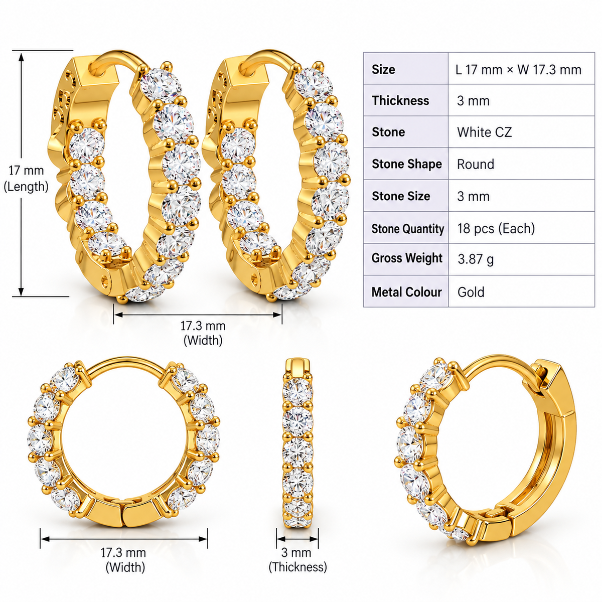 Small Round Hoop Earring