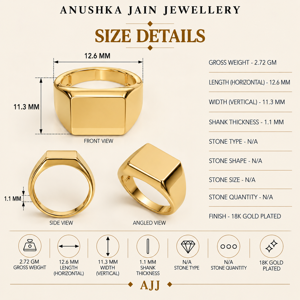 Square Signet Ring