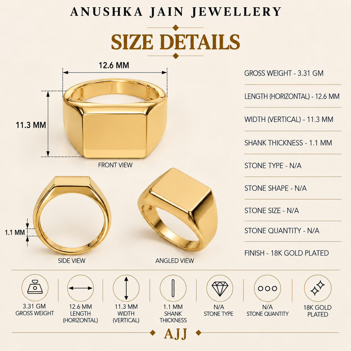Square Signet Ring