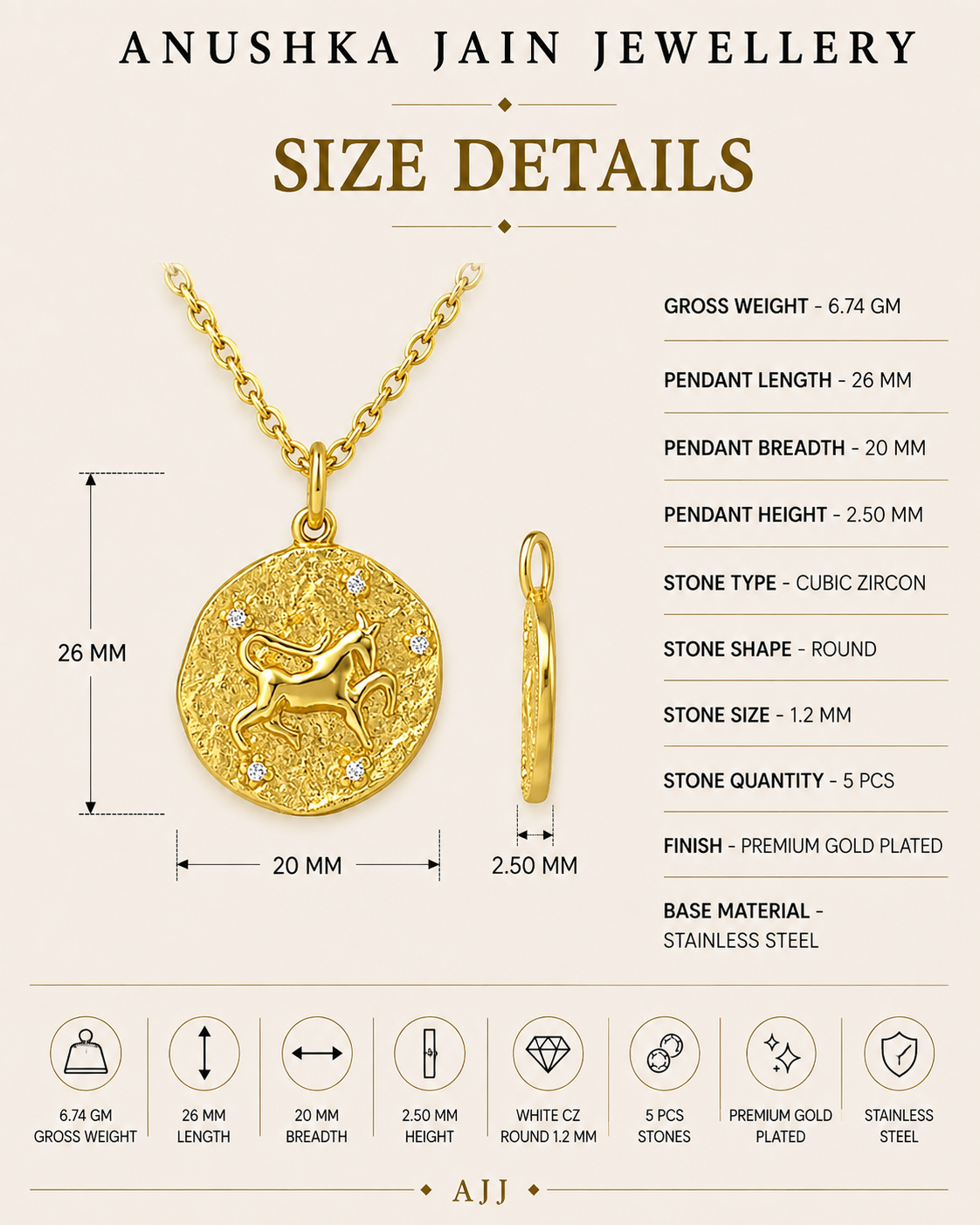 Taurus Zodiac Necklace
