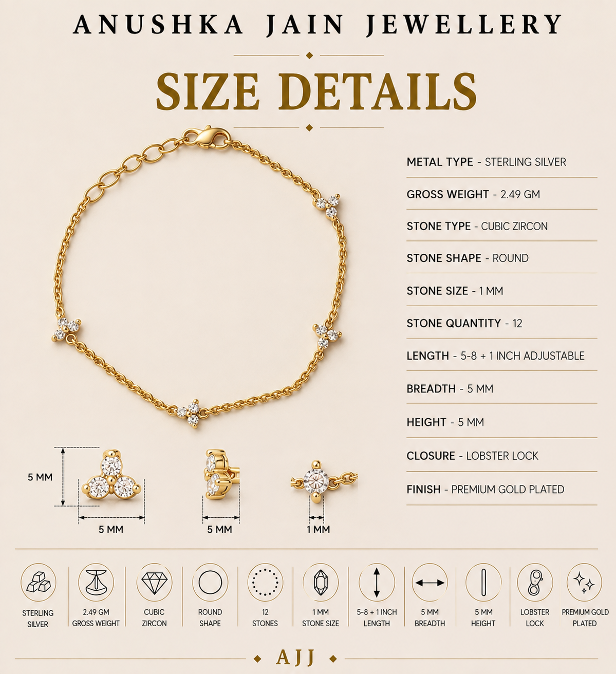 Triple Diamond Trio Bracelet