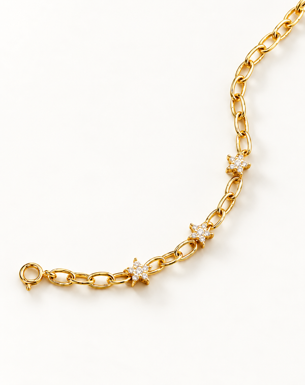 Triple Star Chain Bracelet