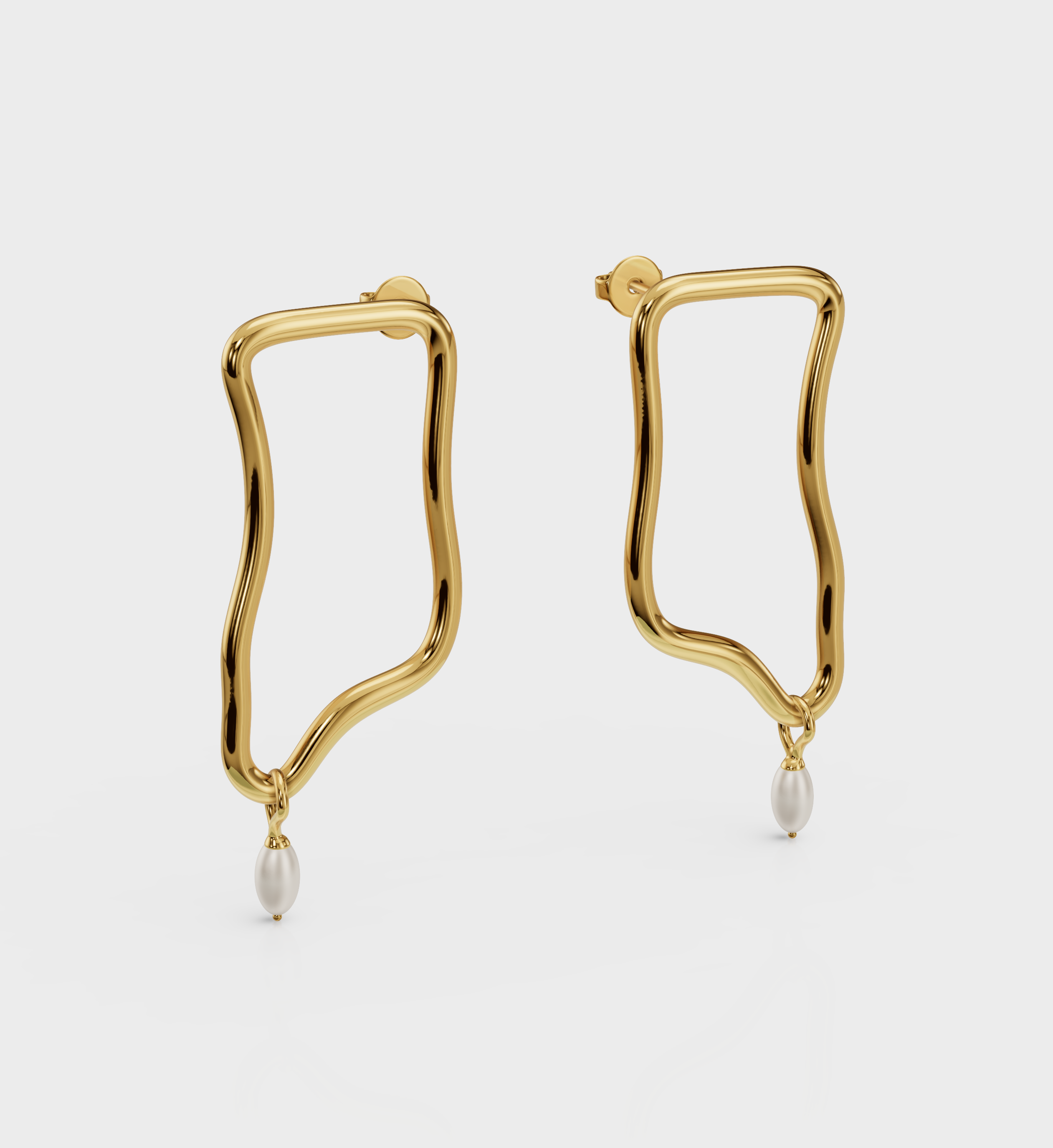 Abstract Pearl Drop Earrings-Earrings-Anushka Jain Jewellery