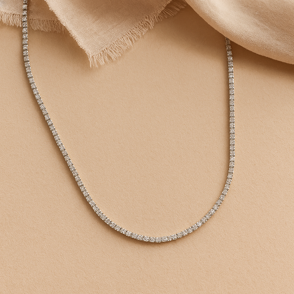 AJJ's Tennis Choker-Necklaces-Anushka Jain Jewellery
