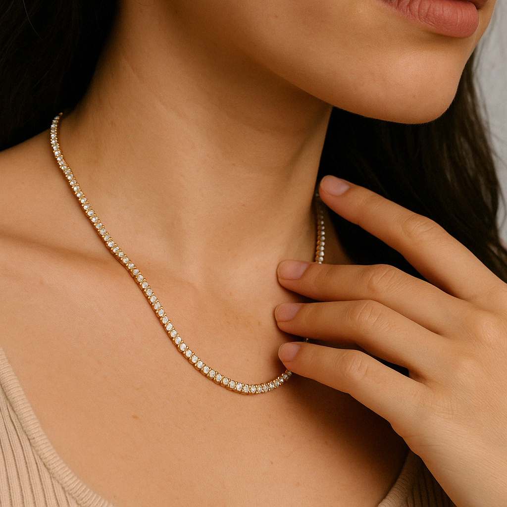 AJJ's Tennis Choker-Necklaces-Anushka Jain Jewellery