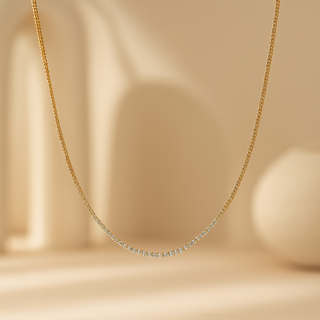 AJJ's Tennis Choker-Necklaces-Anushka Jain Jewellery