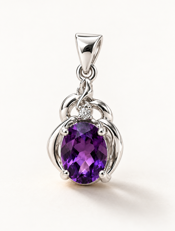 Amethyst Bloom Charm