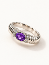 Amethyst Crest Ring