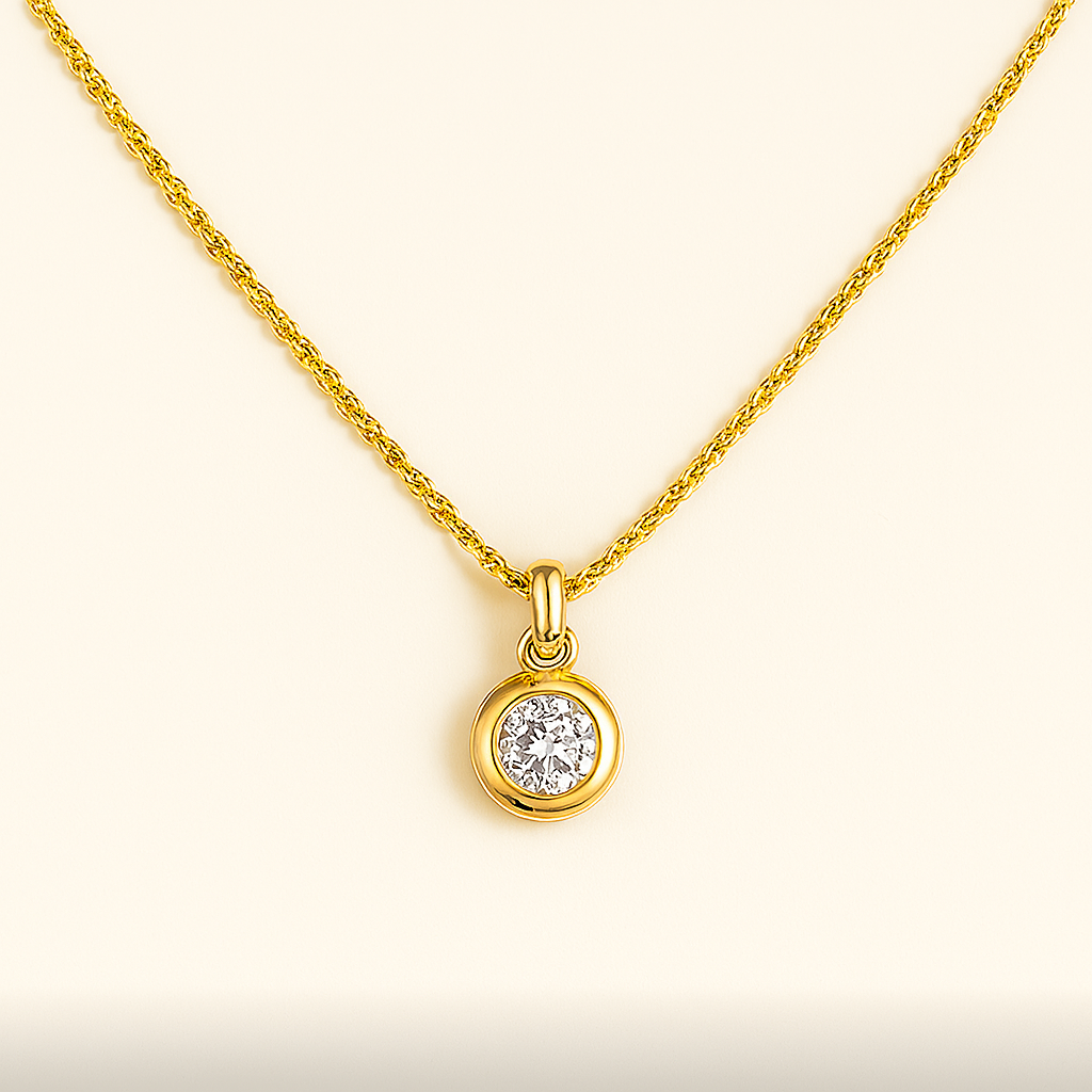 April Birthstone Necklace-Necklaces-Anushka Jain Jewellery