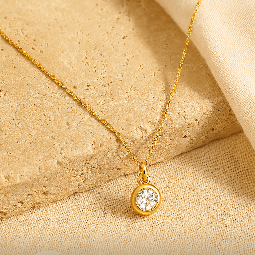 April Birthstone Necklace-Necklaces-Anushka Jain Jewellery