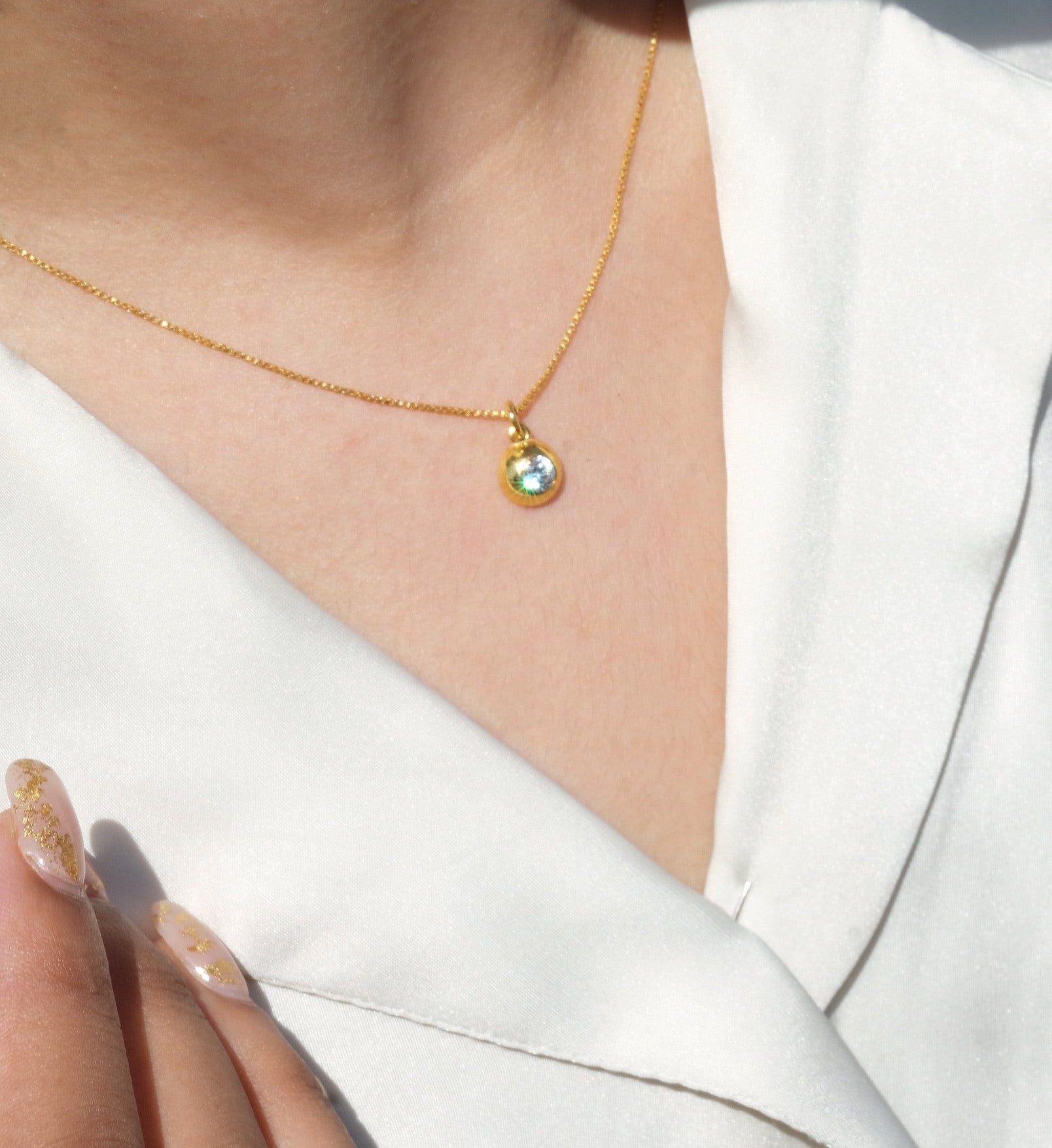 April Birthstone Necklace-Necklaces-Anushka Jain Jewellery