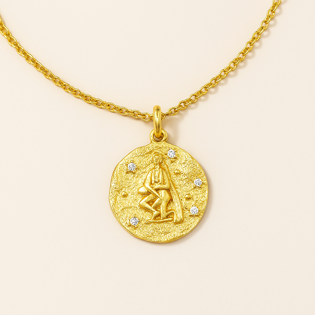 Aquarius Zodiac Necklace-Necklaces-Anushka Jain Jewellery