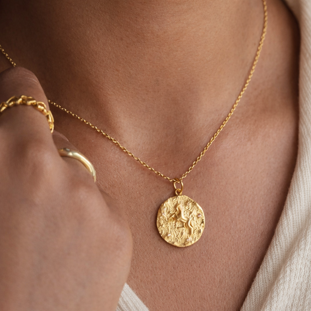 Aries Zodiac Necklace-Necklaces-Anushka Jain Jewellery