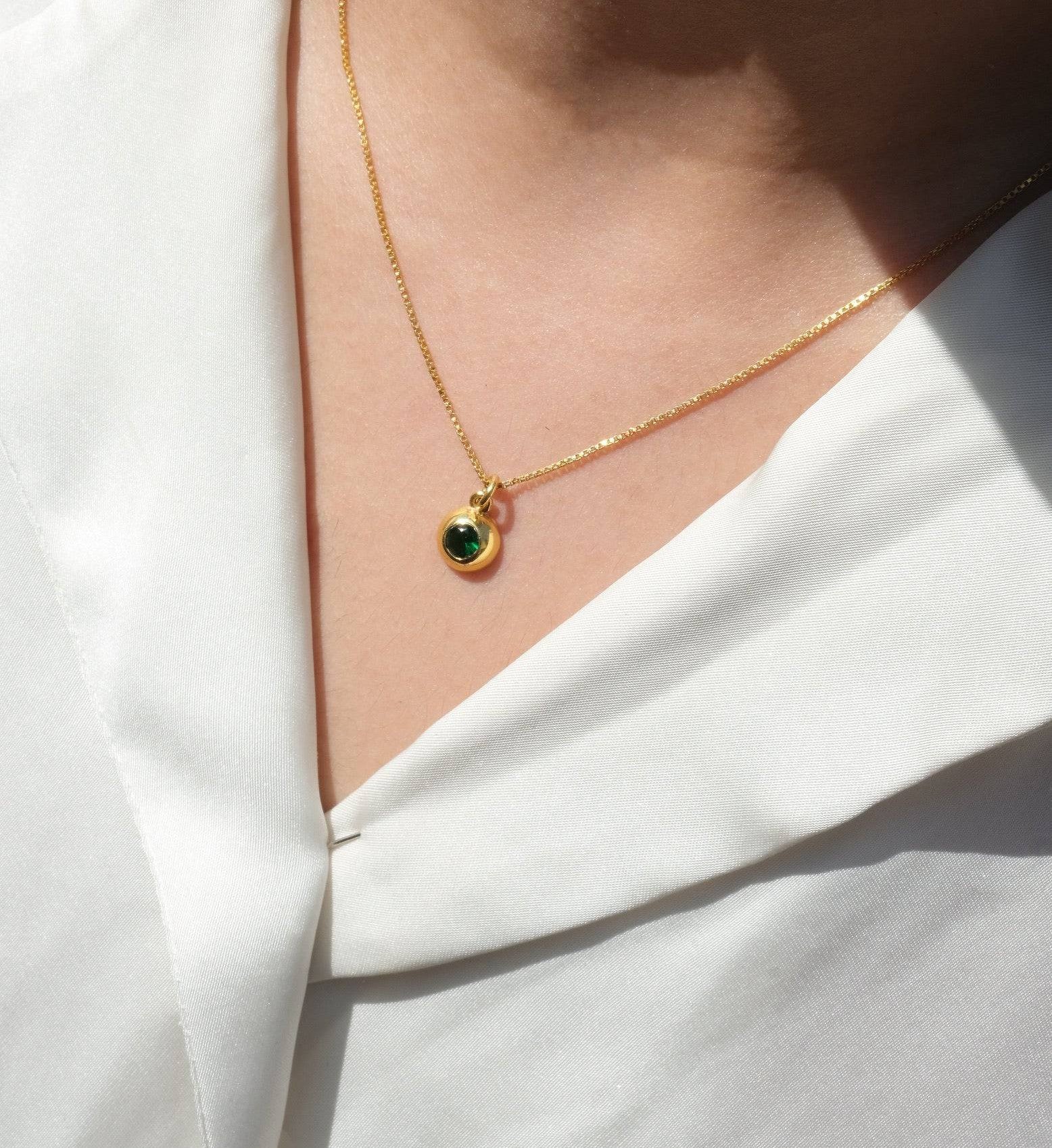 August Birthstone Necklace-Necklaces-Anushka Jain Jewellery