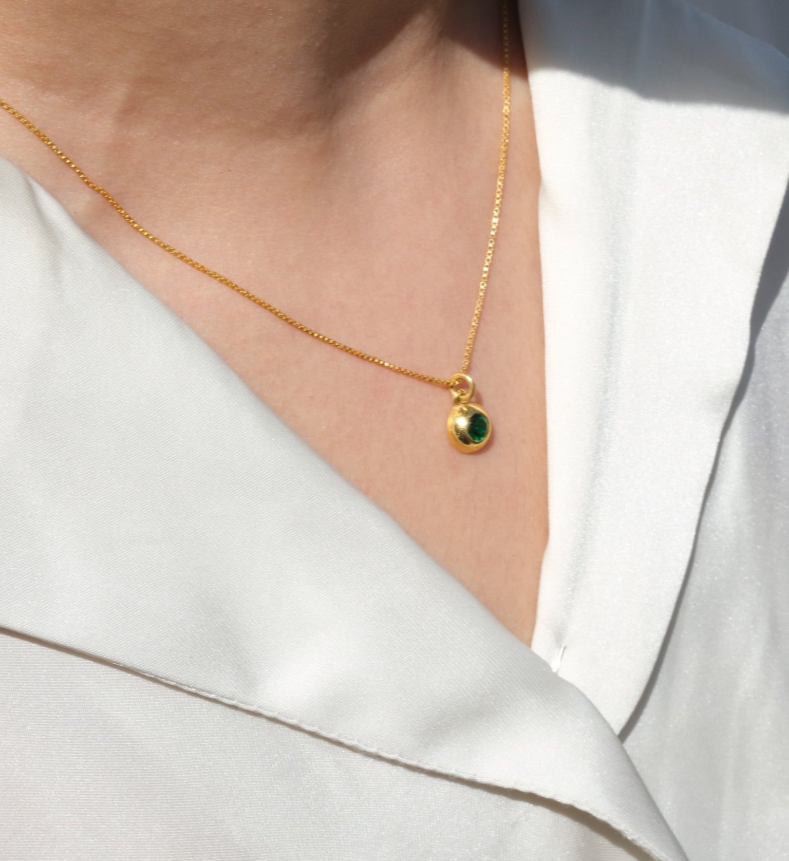August Birthstone Necklace-Necklaces-Anushka Jain Jewellery