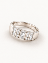Aurelio Geometric CZ Band Ring