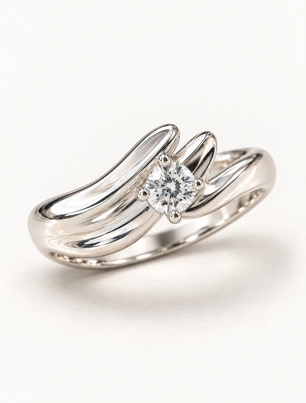 Aurielle Flow Solitaire Ring