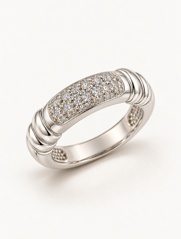 Aurielle Pave Band Ring