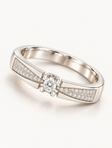 Aurielle Pavé Solitaire Ring