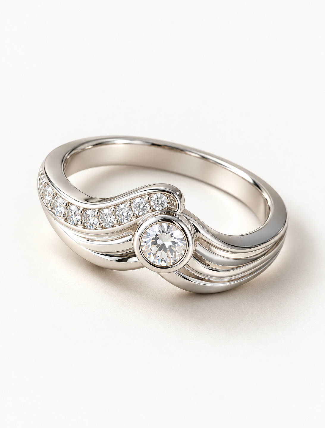 Aurielle Wave CZ Ring