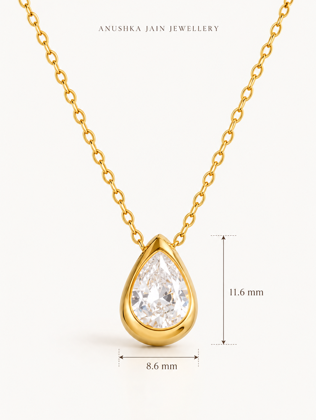 Teardrop Solitaire Pendant
