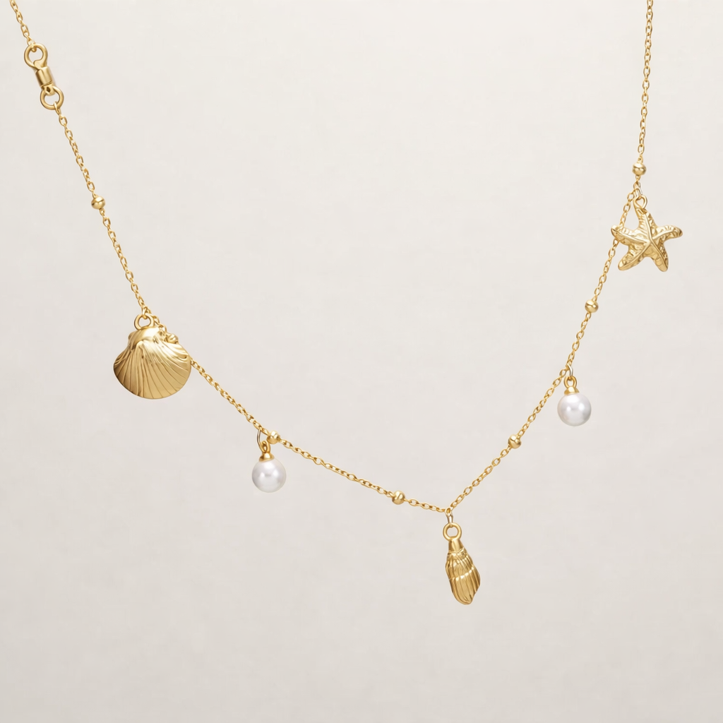 Beach Charm Necklace-Anushka Jain Jewellery