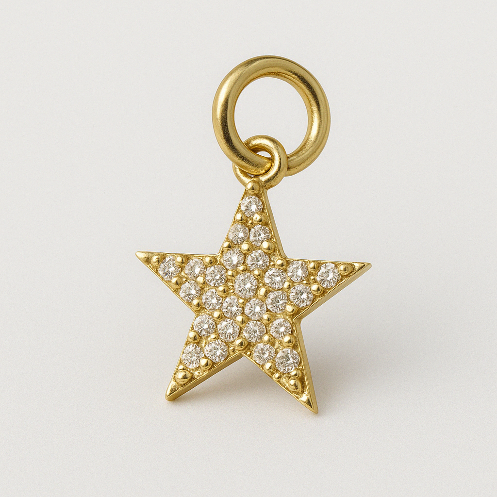 Big Star Diamond Charm-Charms-Anushka Jain Jewellery