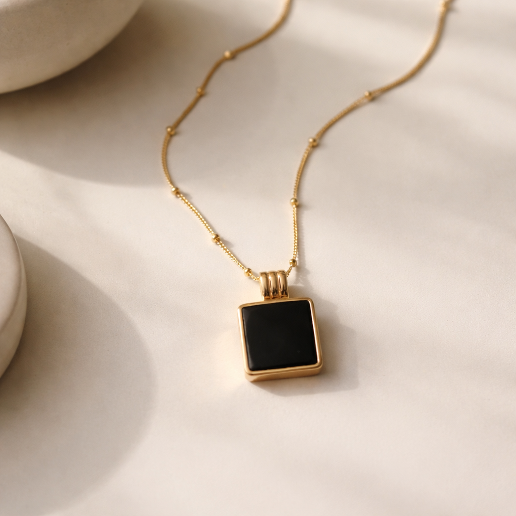 Black Bar Necklace-Anushka Jain Jewellery