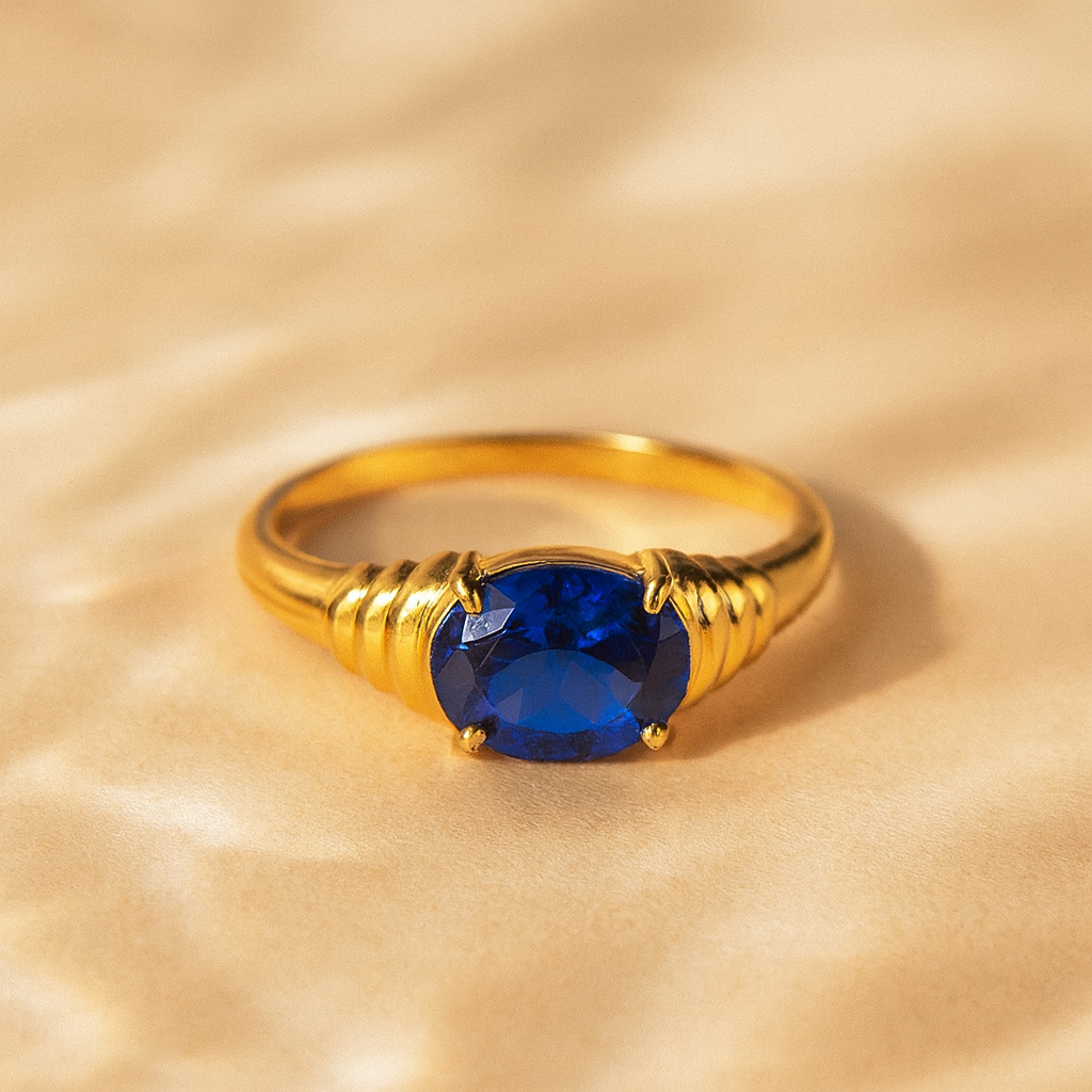 Blue Bold Ring-Rings-Anushka Jain Jewellery
