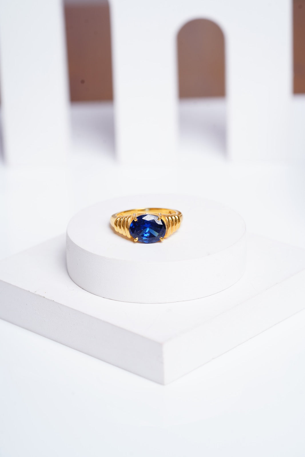 Blue Bold Ring-Rings-Anushka Jain Jewellery