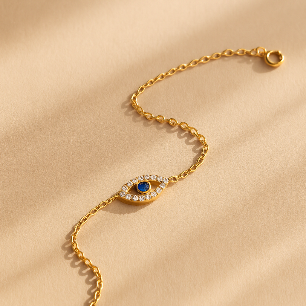 Blue Evil Eye Bracelet-Bracelets-Anushka Jain Jewellery