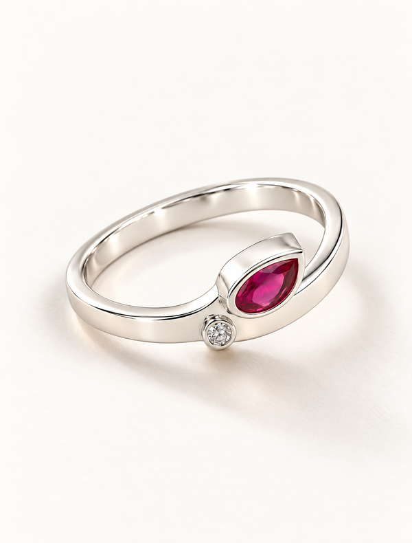 Blush Dewdrop Ring