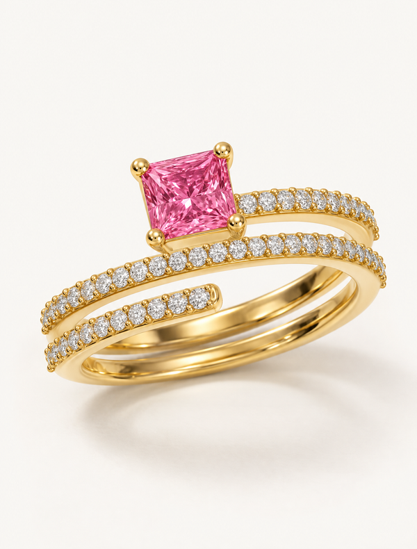 Blush Spiral Ring