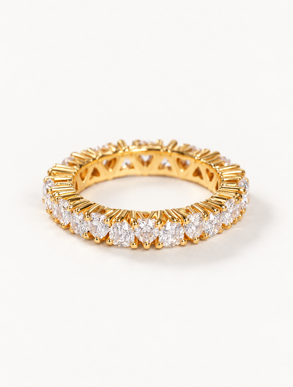 Blushing Heart Eternity Ring