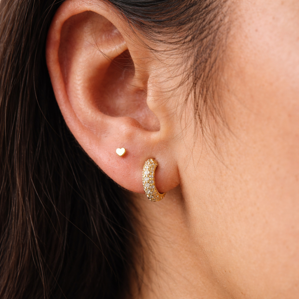 Bold Diamond Huggies-Huggie-Anushka Jain Jewellery