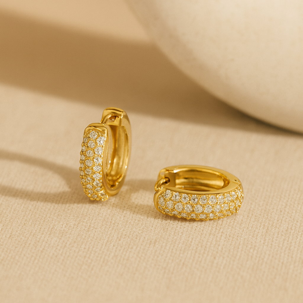 Bold Diamond Huggies-Huggie-Anushka Jain Jewellery