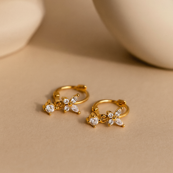 Butterfly Diamond Drop Huggie-Anushka Jain Jewellery