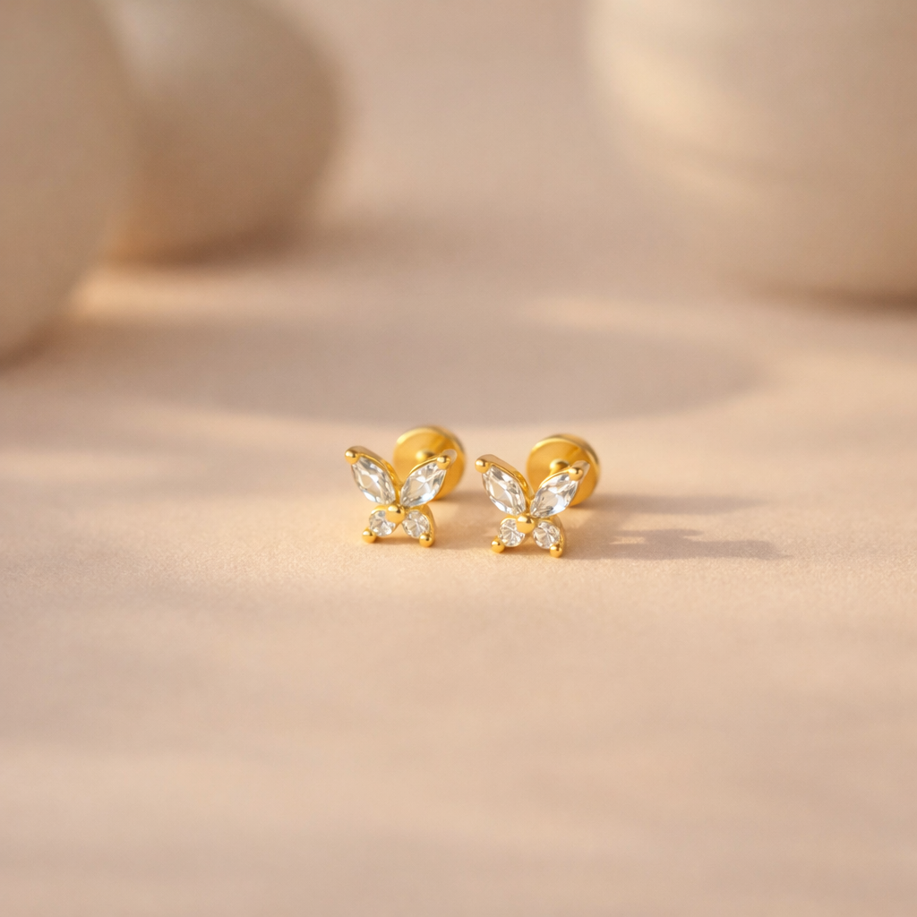 Butterfly Diamond Studs-Anushka Jain Jewellery
