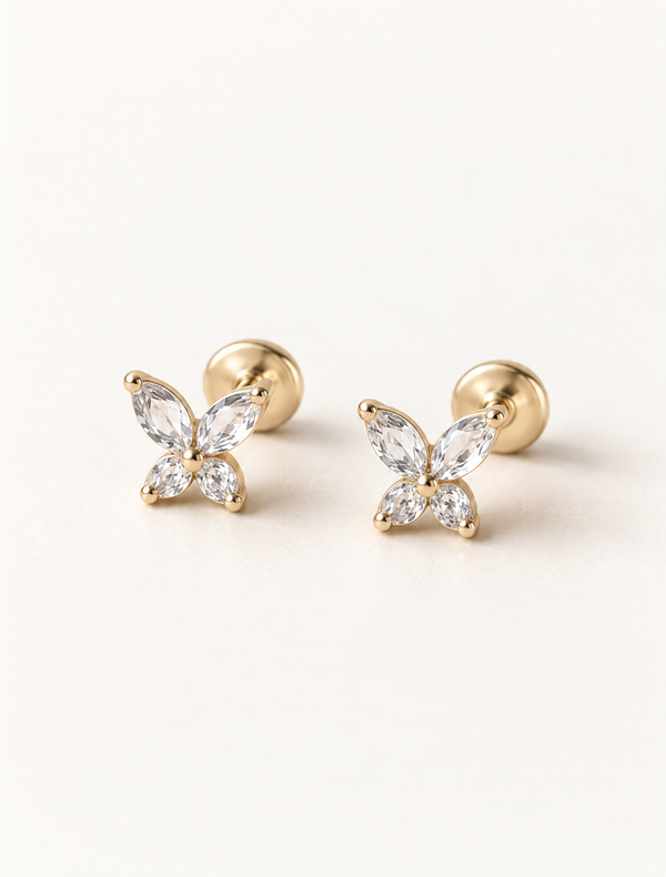 Butterfly Diamond Studs