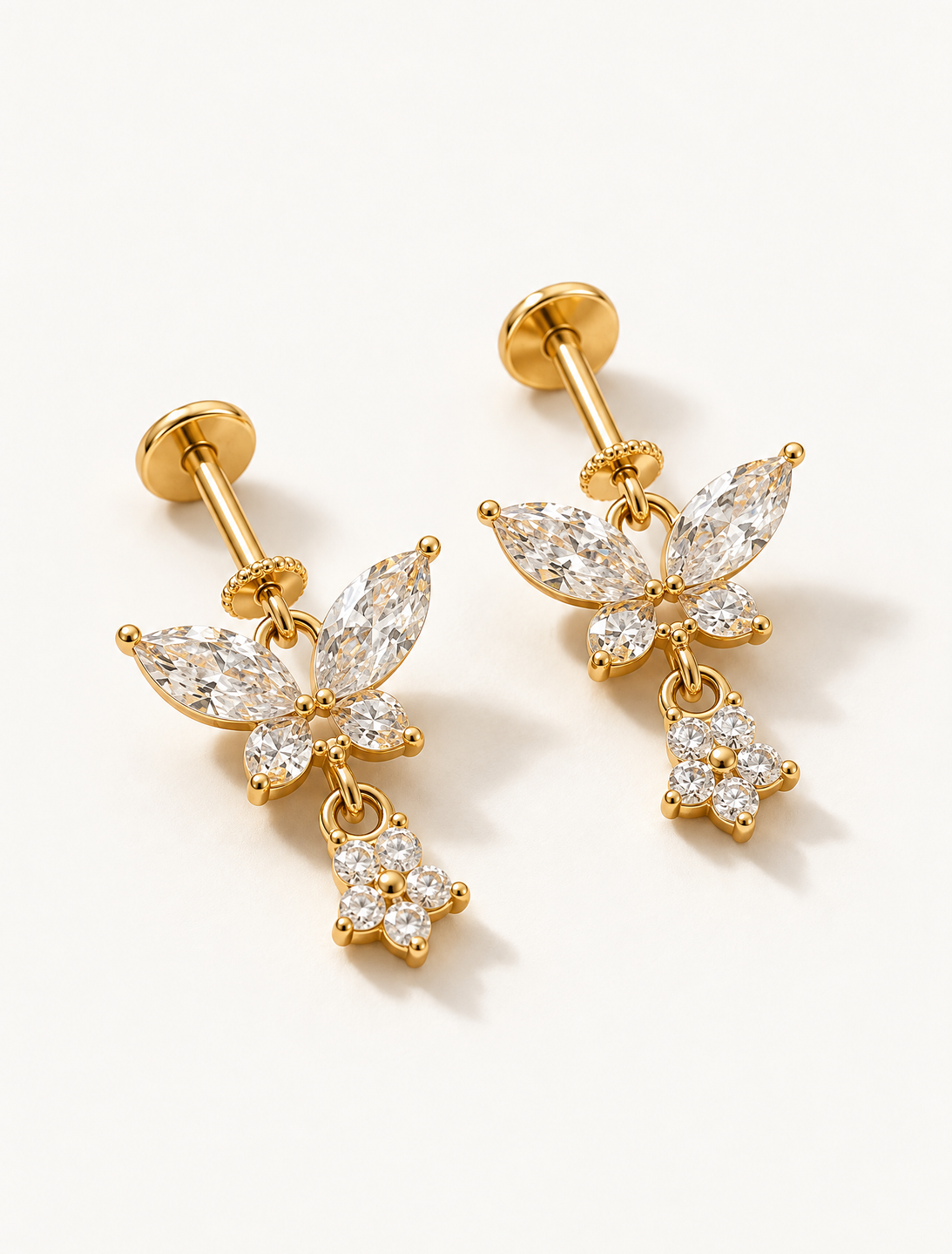 Butterfly Micro Hanging Studs
