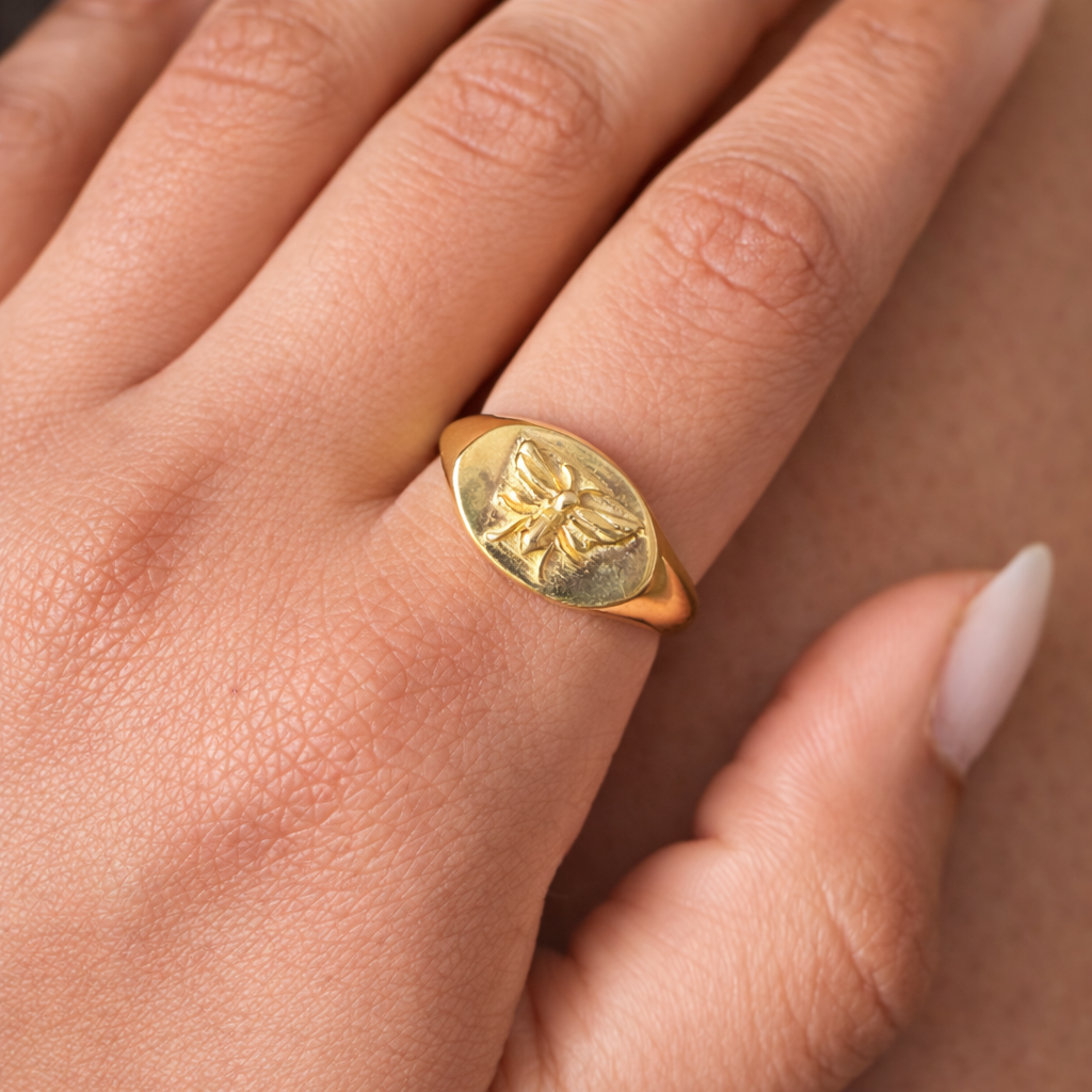 Butterfly Signet Ring-Anushka Jain Jewellery