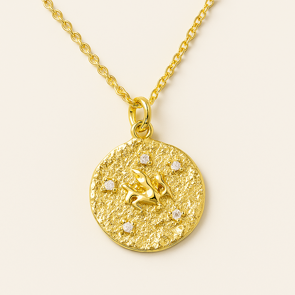 Capricorn Zodiac Necklace-Necklaces-Anushka Jain Jewellery