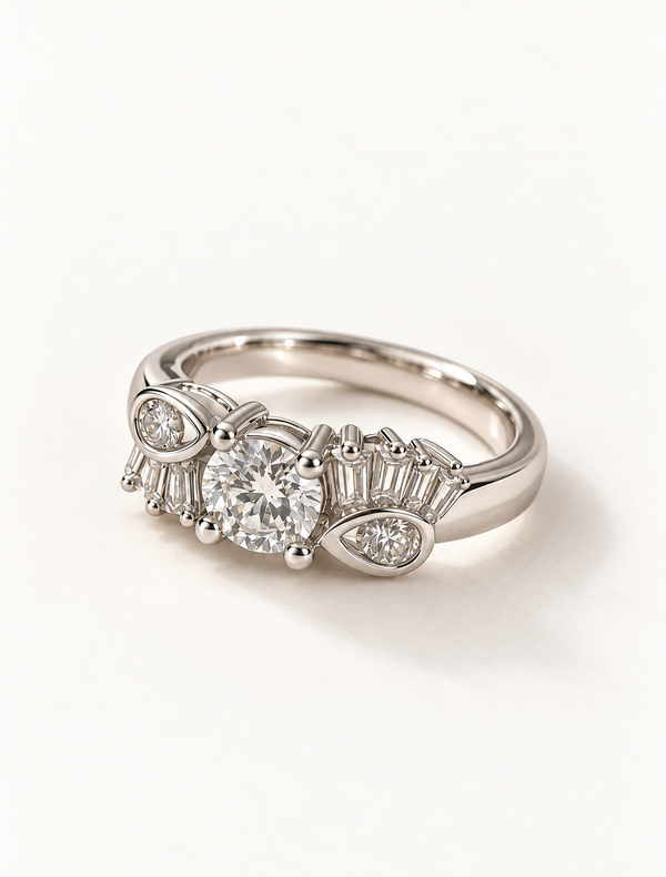 Celeste Halo Statement Ring