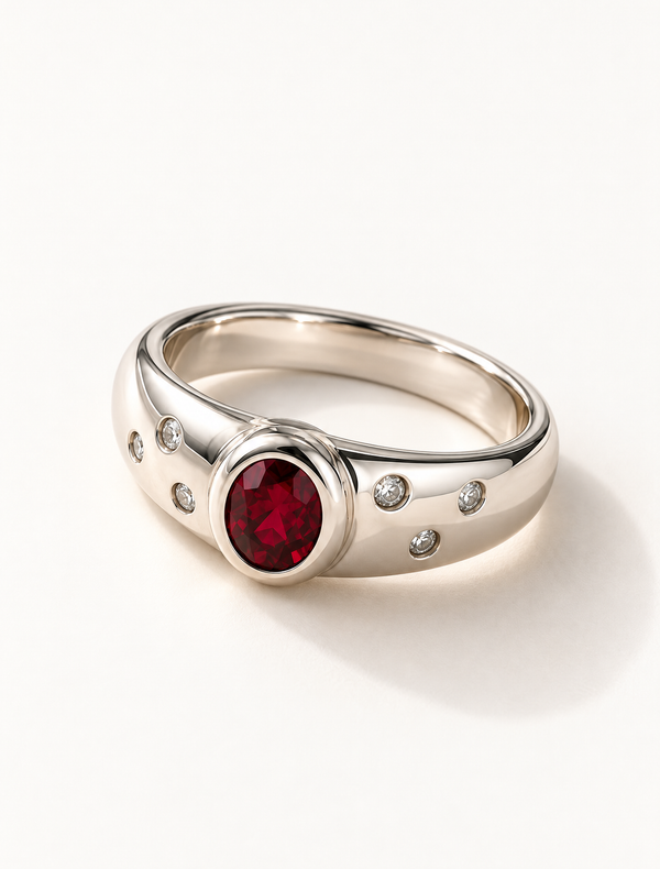 Celeste Pink CZ Statement Ring
